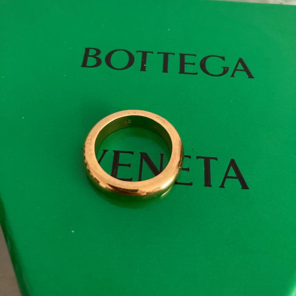 Bottega Veneta Solid 14k/925 Gold Ring